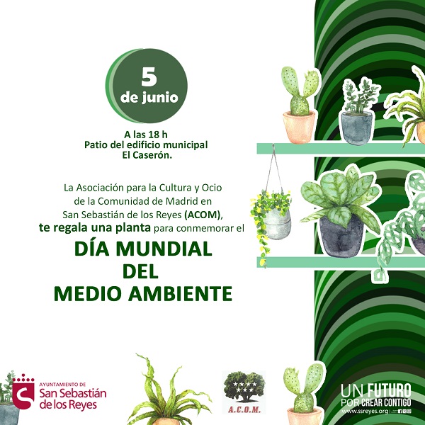 ACOM de San Sebastián de los Reyes regalará 2 mil plantas en el Día del Medio Ambiente