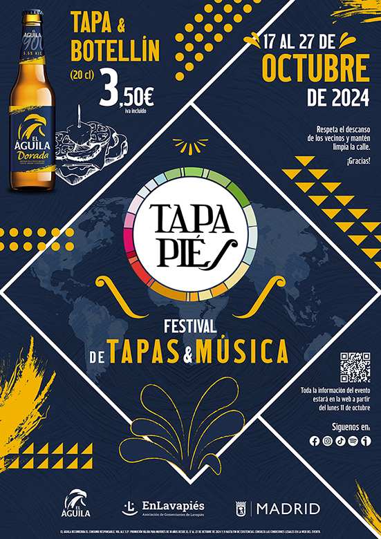 Tapapies 2024, Festival de Música y Tapas en el centro de Madrid