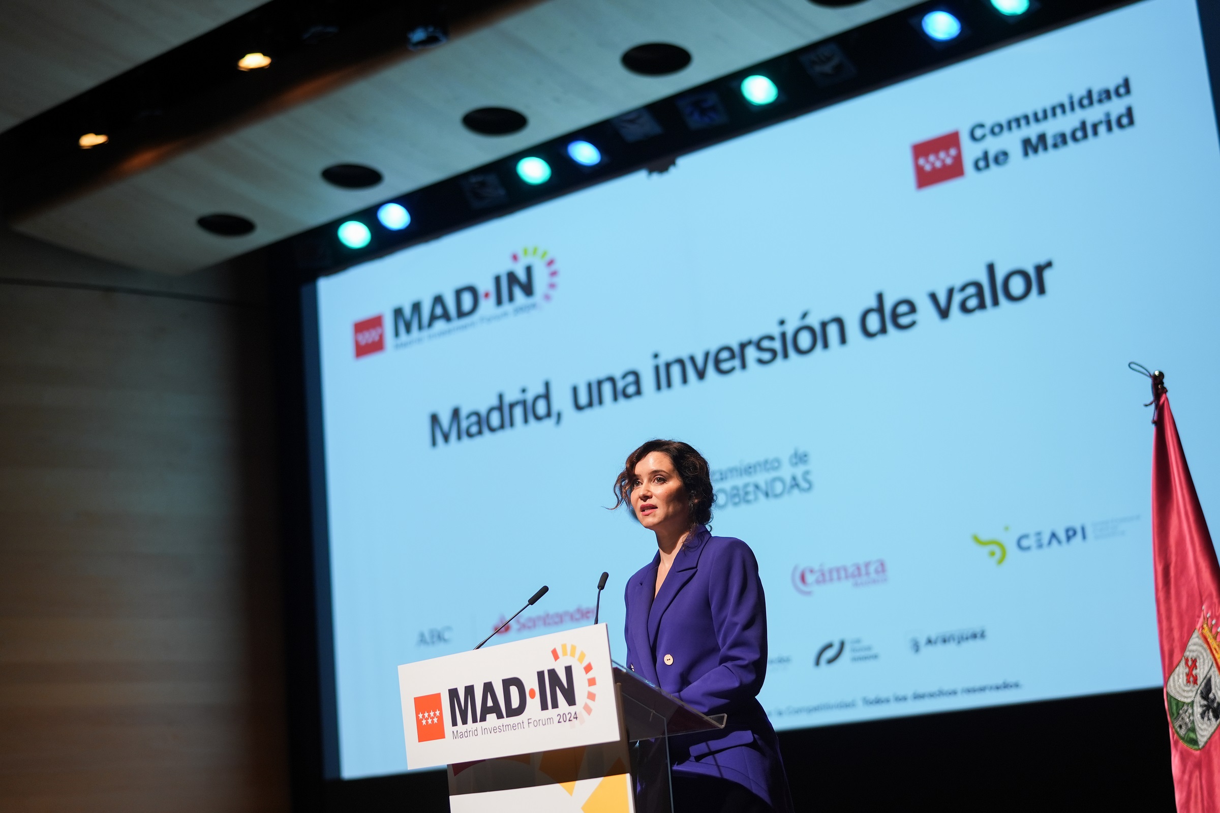 Díaz Ayuso inaugura en Alcobendas Madrid Investment Forum 2024