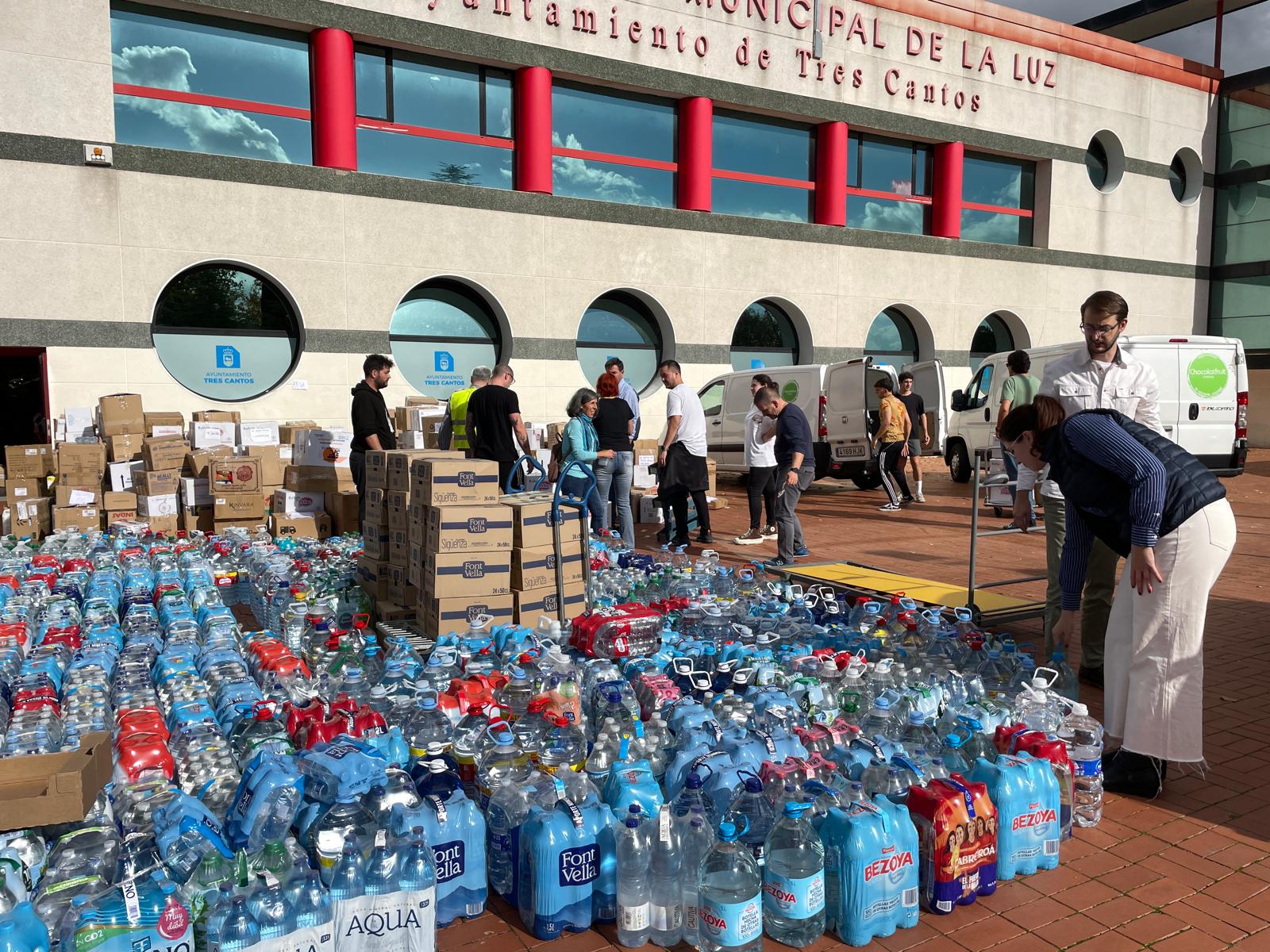 340 toneladas de ayuda solidaria para Valencia, desde Tres Cantos