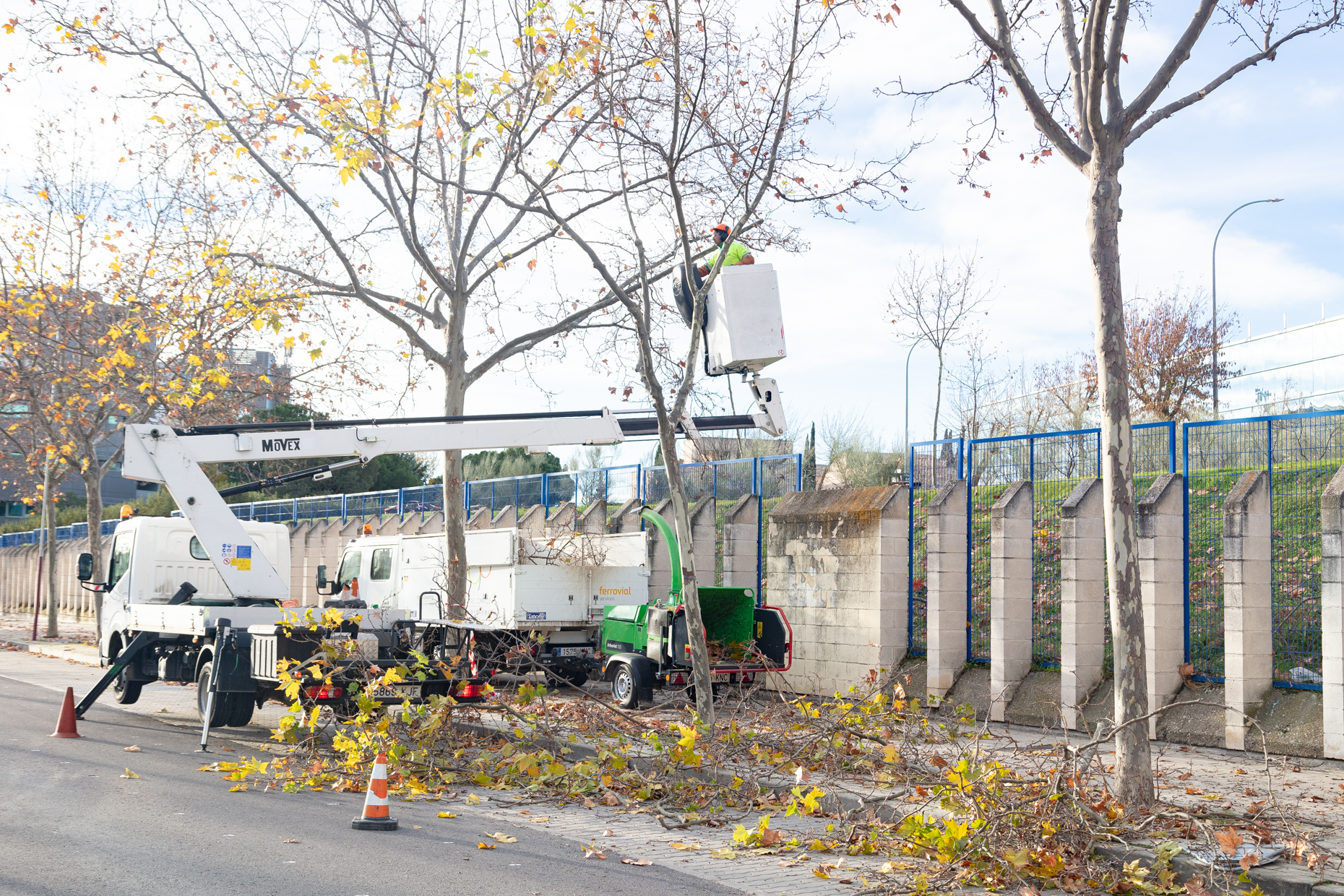 Tres Cantos recicla restos vegetales a planta biomasa para uso sostenible