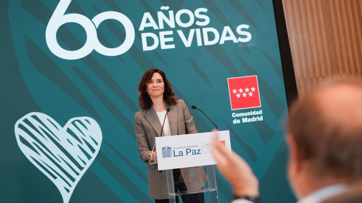 Díaz Ayuso preside el 60 aniversario del Hospital La Paz